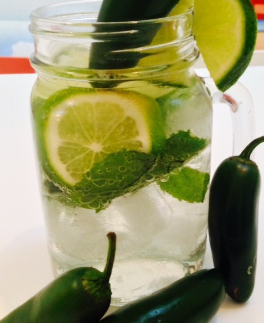 Jalapeno Mint Mojito Recipe - is the perfect cocktail for an easy quick recipe. You do not need any fancy equipment. Literally everything goes in a mason jar and cheers. Happy Cooking www.ChopHappy.com #Mojitorecipe #cocktailrecipe