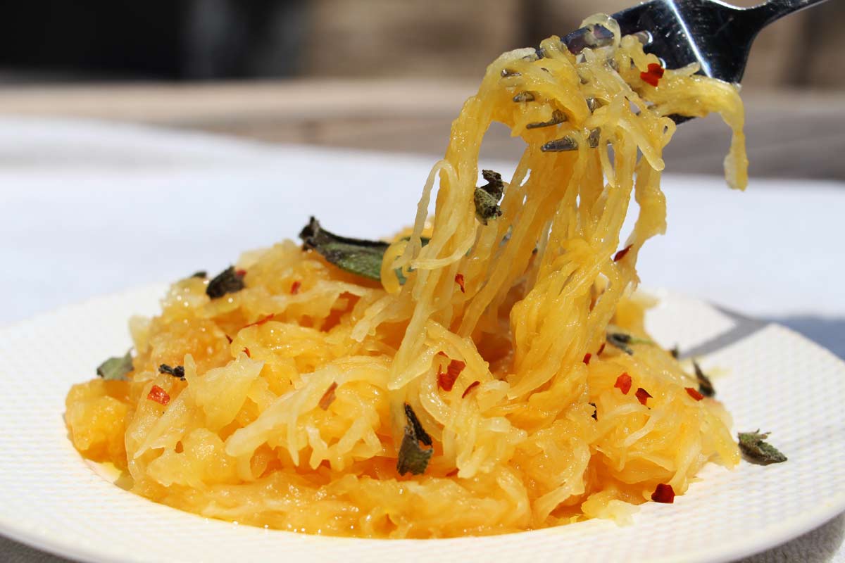 How to Roast a Whole Spaghetti Squash (no need to cut in half)