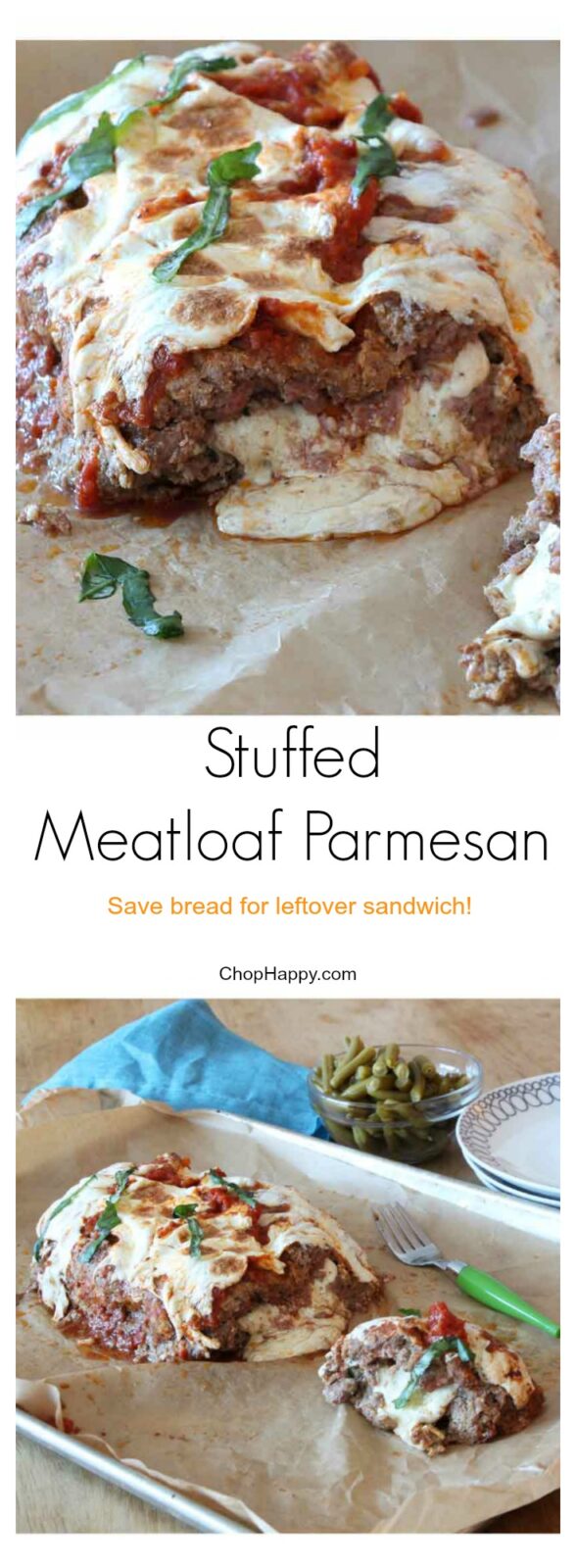 Easy yummy cheese kissed meatloaf. The best part is the leftovers! Make them into amazing sandwiches. ChopHappy.com 