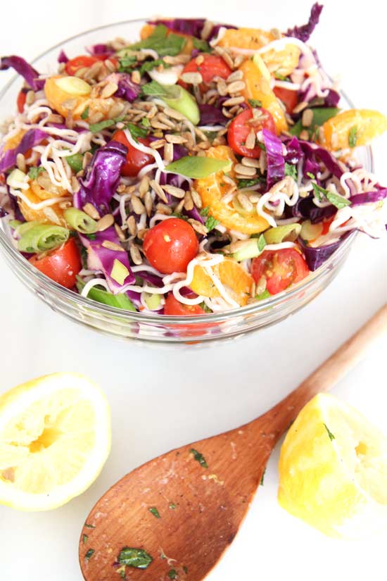Crunchy Ramen Noodle Salad Recipe: One of those perfect Spring Recipes. www.ChopHappy.com