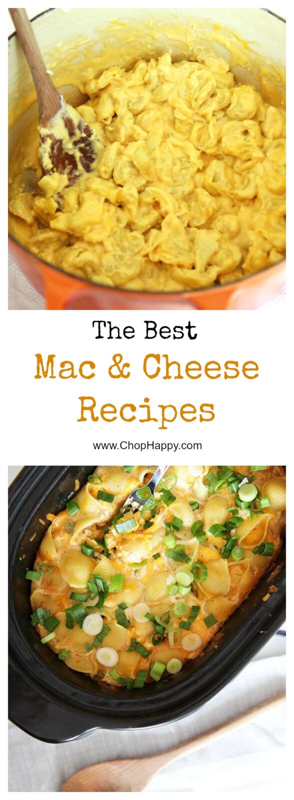 The Best Mac and Cheese Recipes - that are decadent comfort food fun. For this dinner recipe grab pasta, cheese, and fun veggies. Happy comfort food eating. www.ChopHappy.com