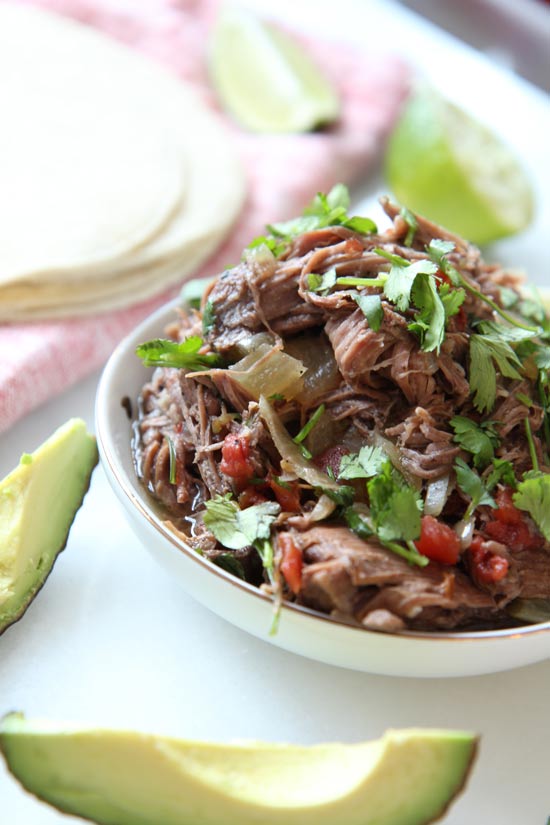 Slow Cooker Beef Tacos Recipe (barbacoa recipe). This is the perfect weeknight #dinner that has lots of juicy beefy #leftovers that get better each day. Happy Cooking! www.Chophappy.com