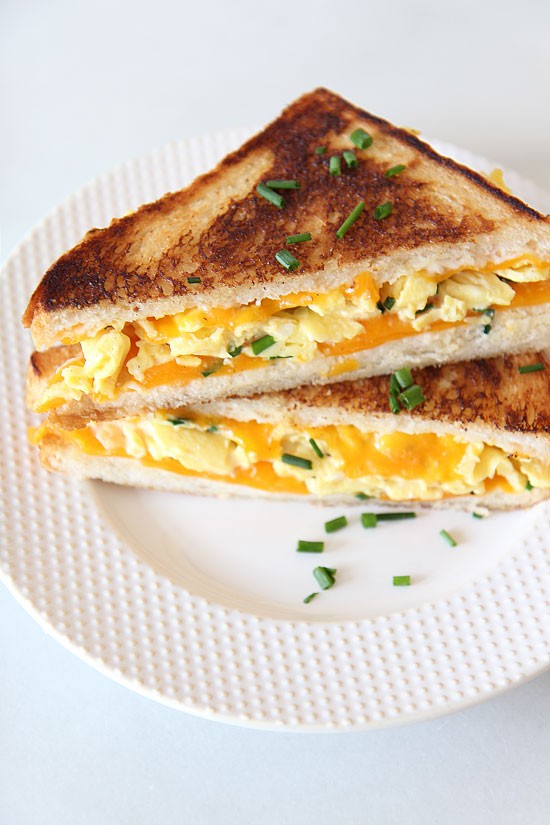 The Best Breakfast Grilled Cheese. Grab the bread, cheddar, and eggs to make this simple dinner recipe. i love #breakfastfordinner and #eggs. Happy Cooking! www.Chophappy.com #grilledcheese #easyrecipe