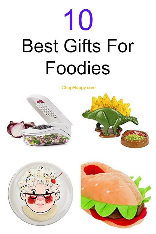 10 Best Gifts For Foodies for the Holidays. Now you know what gift to get for Christmas, Birthday, or Hanukkah. Here are the perfect holiday gift for food lovers. www.ChopHappy.com #FoodieGift #ChristmasGift