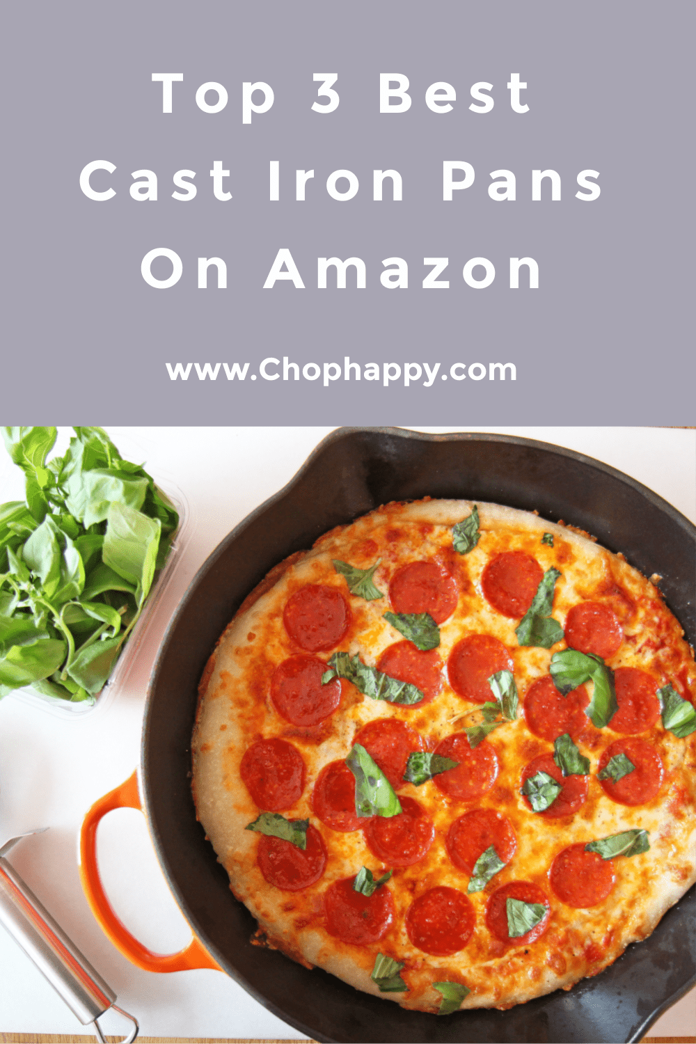 Top 3 Best Cast Iron Pans On Amazon. The perfect pan for most cooking. This is the number one tool in the kitchen for new cooks. www.ChopHappy.com #castironrecipes #bestkitchentools