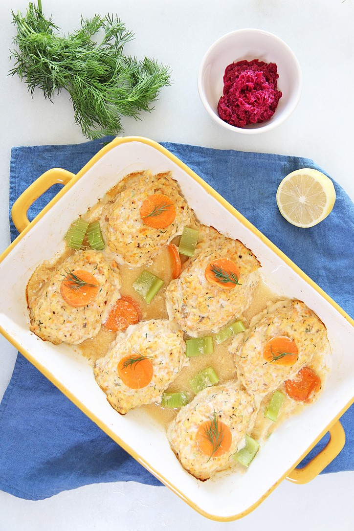 Easy Salmon Gefilte Fish Recipe. This is an easy homemadeEasy Gefilte Fish Recipe for the Jewish Holidays. I use salmon as the base and bake the fish for a nice flavor. Perfect Rosh Hashanah recipe, Yom Kippur recipe, or any Jewish Holiday recipe. Happy Cooking! www.ChopHappy.com #gefiltefish